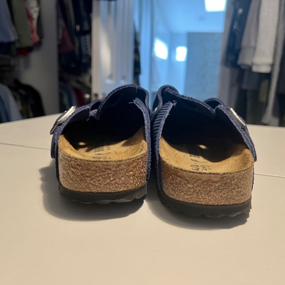 Birkenstock Boston Suede Embossed Corduroy Indigo Size 40 Medium/Narrow *NWOT* - Picture 11 of 15